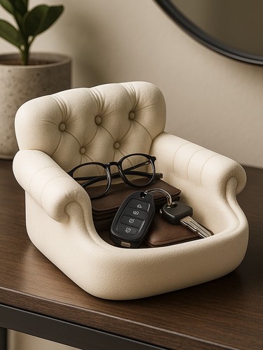 Printed tuffed armchair - tuffed,