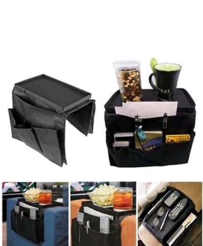 Black pocket armchair - black,